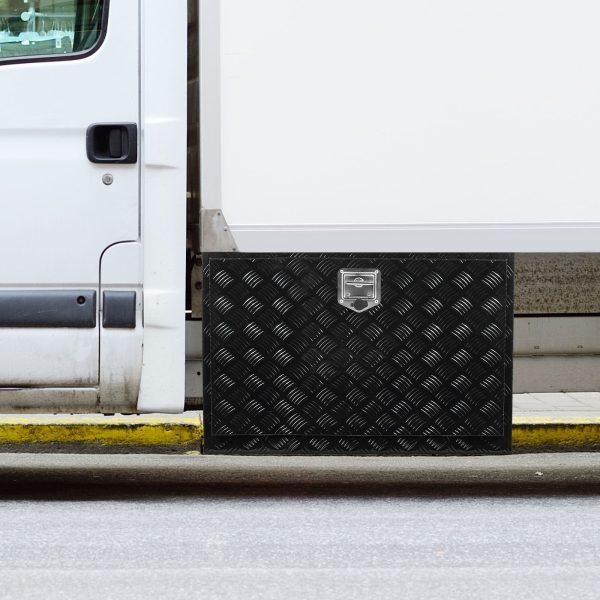 Vevor Underbody Truck Tool Box 36 x24 x24  Heavy Duty Aluminum 88 Lbs Load Capacity with Built-In Lock New Sale - Image 2