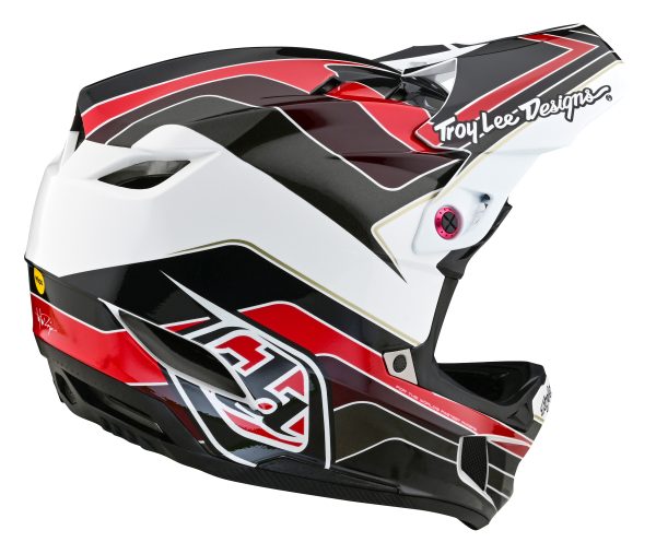 Troy Lee Designs D4 Polyacrylite Full Face Helmet with MIPS - Block - Charcoal-Red Discount - Image 5