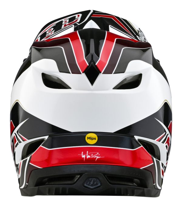 Troy Lee Designs D4 Polyacrylite Full Face Helmet with MIPS - Block - Charcoal-Red Discount - Image 4